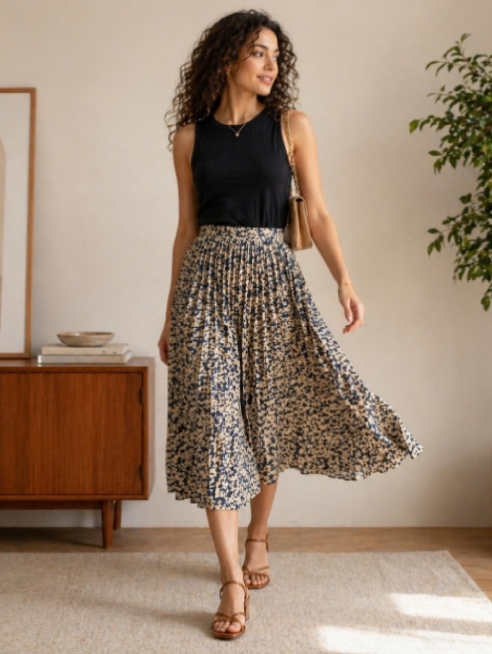 Sugarlips Pleated Midi Skirt